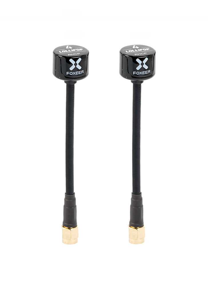 2 Antennes Foxeer Lollipop 4 V4 Stubby FPV 5.8G - 2.6Dbi, LHCP/RHCP, SMA/RP-SMA