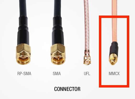 SMA to MMCX Extension Cable w/ Thru Hole Mount - Flying Tech
