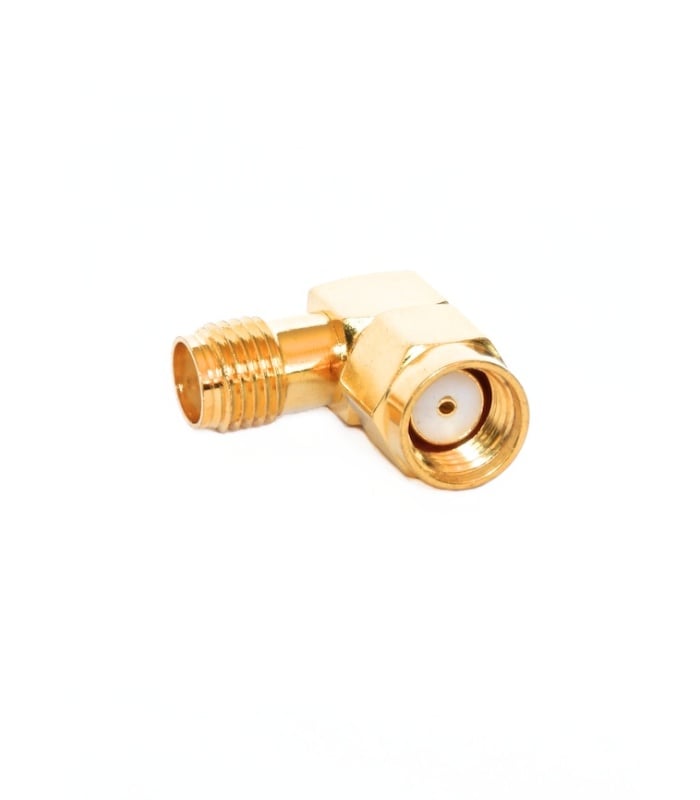 SMA Female to RP-SMA Male Right Angle Adapter - Image 1