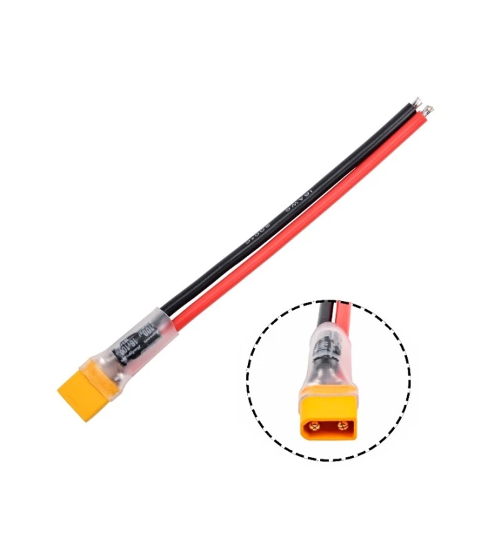 XT30U Male Pigtail Power Wire with 100μF 16V Capacitor - Image 1