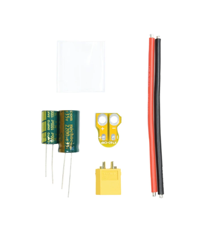 XT60 Pigtail with Capacitor Set 2-6S (1000UF/2200UF 25/35V) - Image 2
