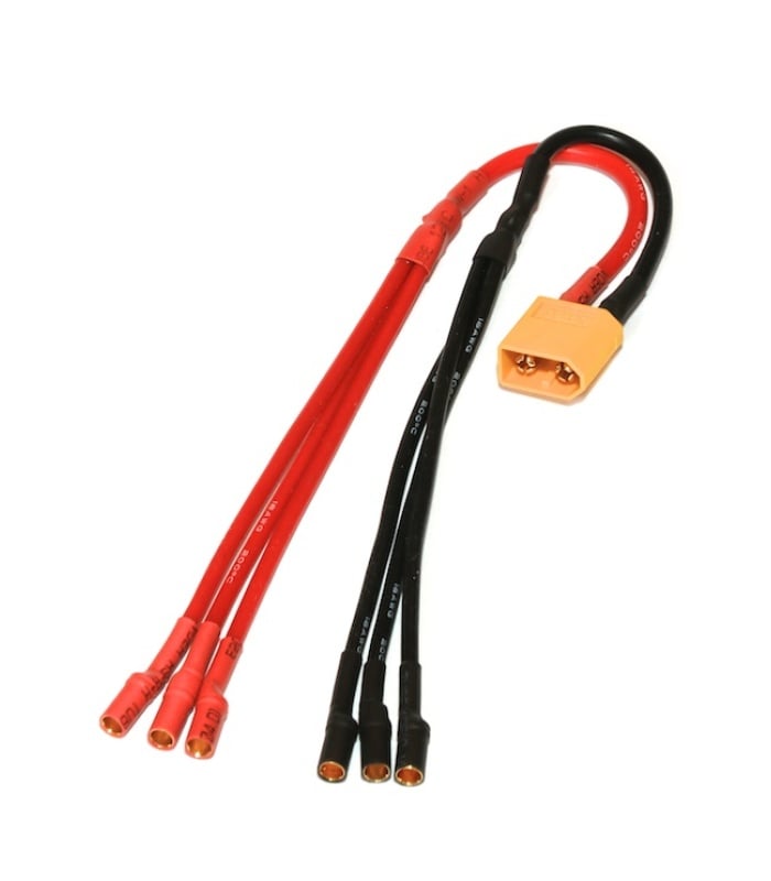 XT60 ESC (3.5mm) Tricopter Power Breakout Cable - Image 1