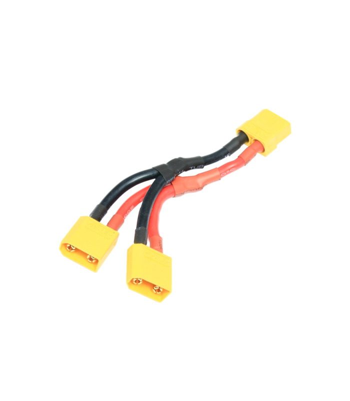 XT90 Y lead Parallel Battery Harness - 2x Male to 1x Female - Image 1