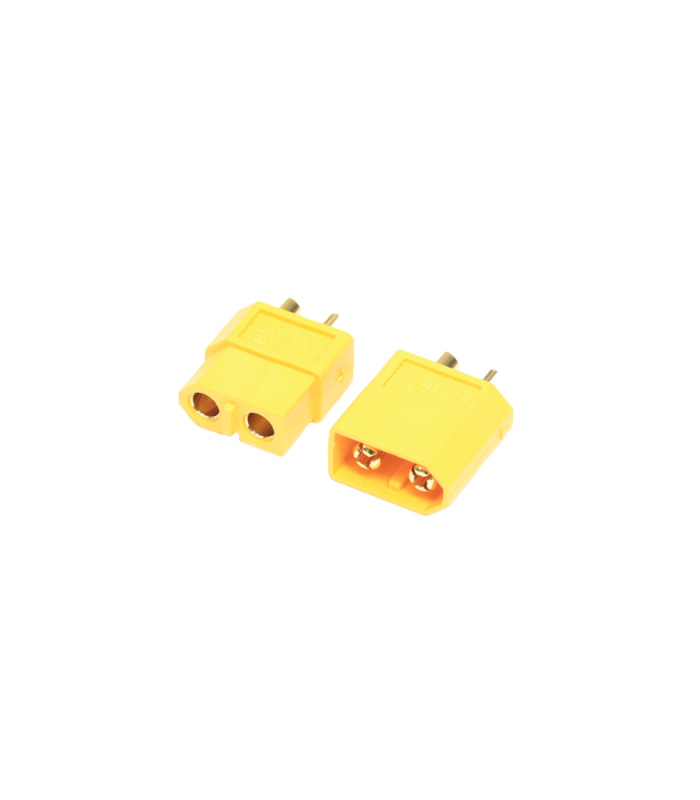 Amass Nylon XT60 RC Power Connectors (Black / Yellow) - Image 1