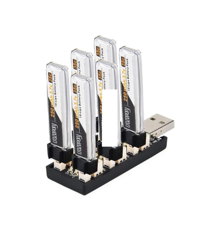 1S LiPo Battery USB Charger 6 Channels 0.2A/0.6A - Image 2