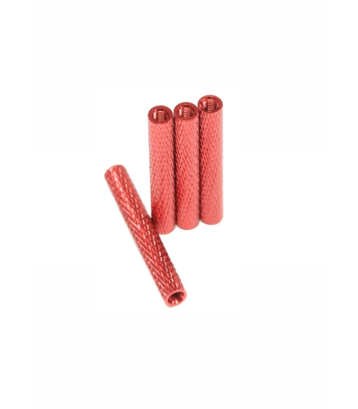 M3 Anodised Aluminium Alloy Threaded Spacer Fully Knurled - Image 3