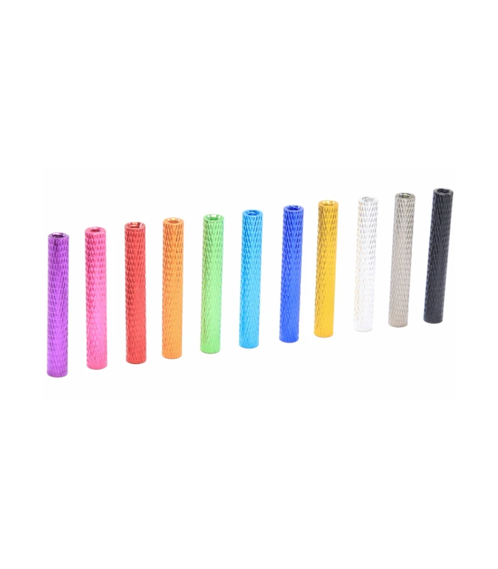 M3 Anodised Aluminium Alloy Threaded Spacer Fully Knurled - Image 1