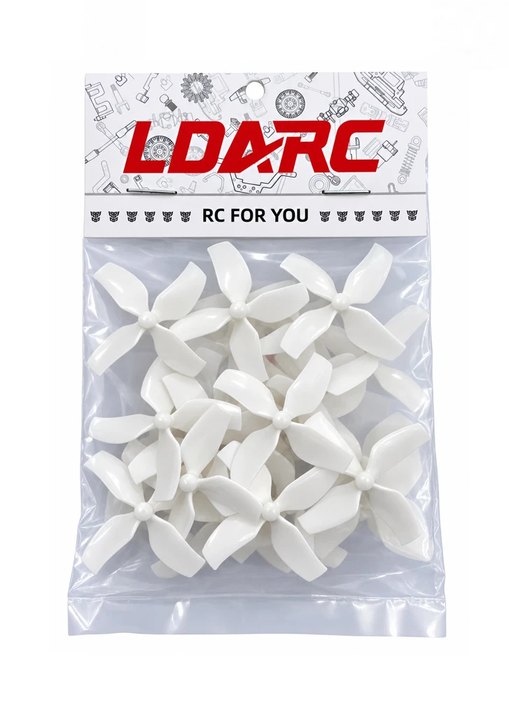 LDARC 40MM 1545 4 Blade CWCCW Props 1MM HUB White