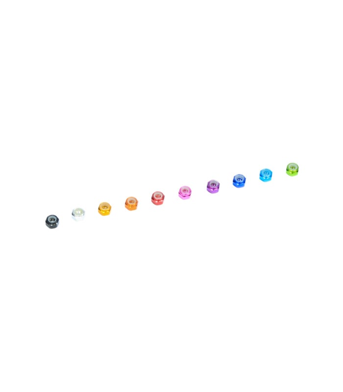 M3 Aluminium Anodised Hexagonal Lock Nut - CW (1pc) - Image 1