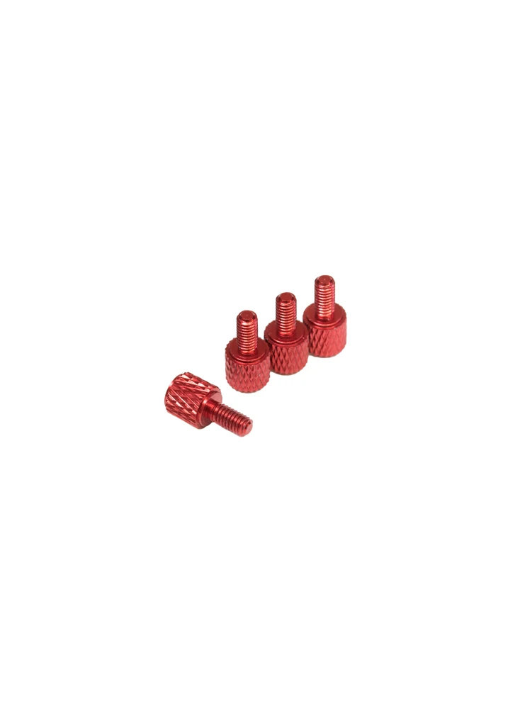 M-F-Standoff-Red M3 Male-Female Anodised Aluminium Knurled Standoff - Image 1