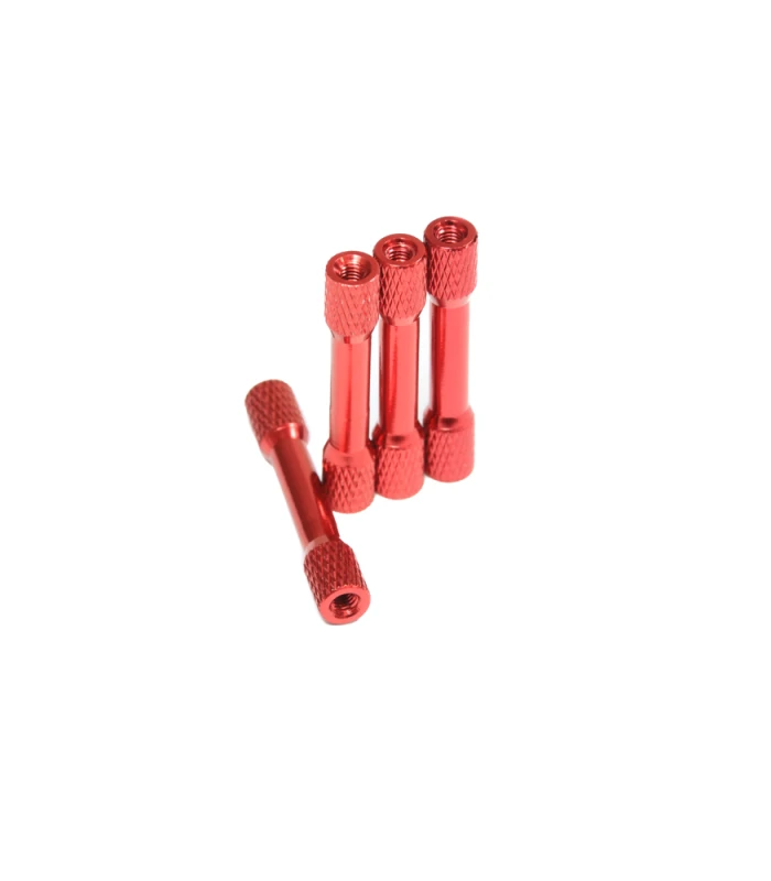 M3 Anodised Aluminium Alloy Threaded Spacer with Knurling - Image 2