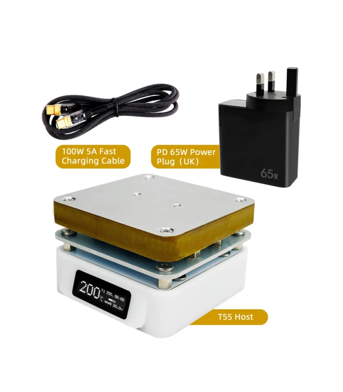 Sequre T55 Mini Hot Plate SMD Soldering Rework Station - Image 3