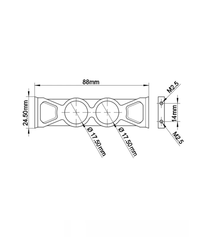 Tarot Metal Mount / Battery Plate Under Hanger Extension - Image 5