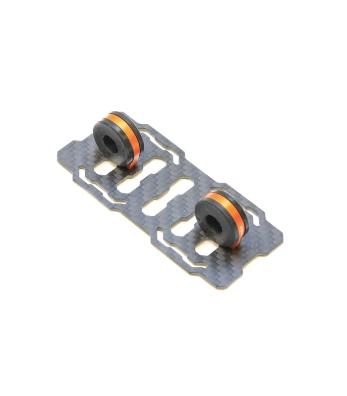 Small Carbon Fibre 2-4s Battery Mount with 10mm Tube Clamps - Image 3