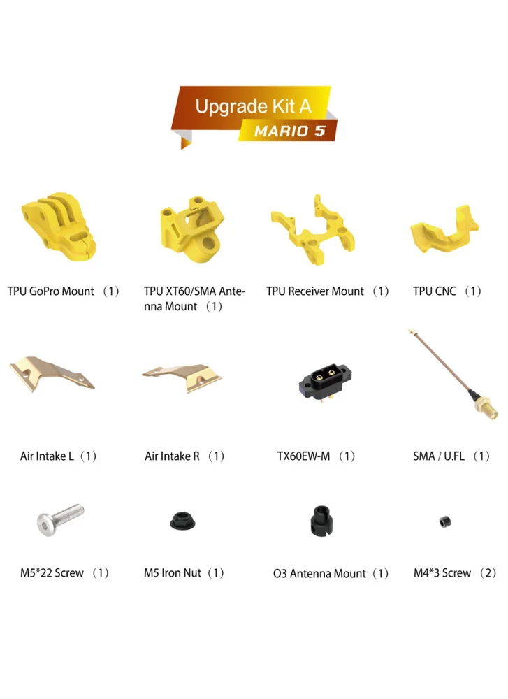MARIO 5 Upgrade Kit A SPEEDYBEE MARIO 5 FRAME UPGRADE KIT A