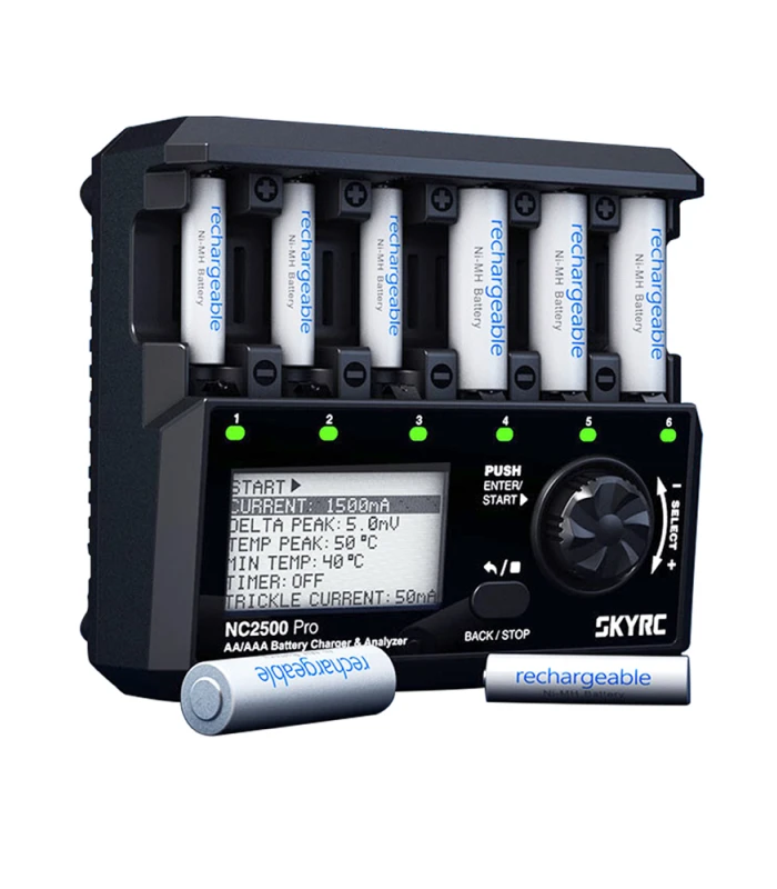 SkyRC NC2500 Pro 6 Slot AA/AAA NiMH & NiCD Battery Charger & Analyzer - Image 2