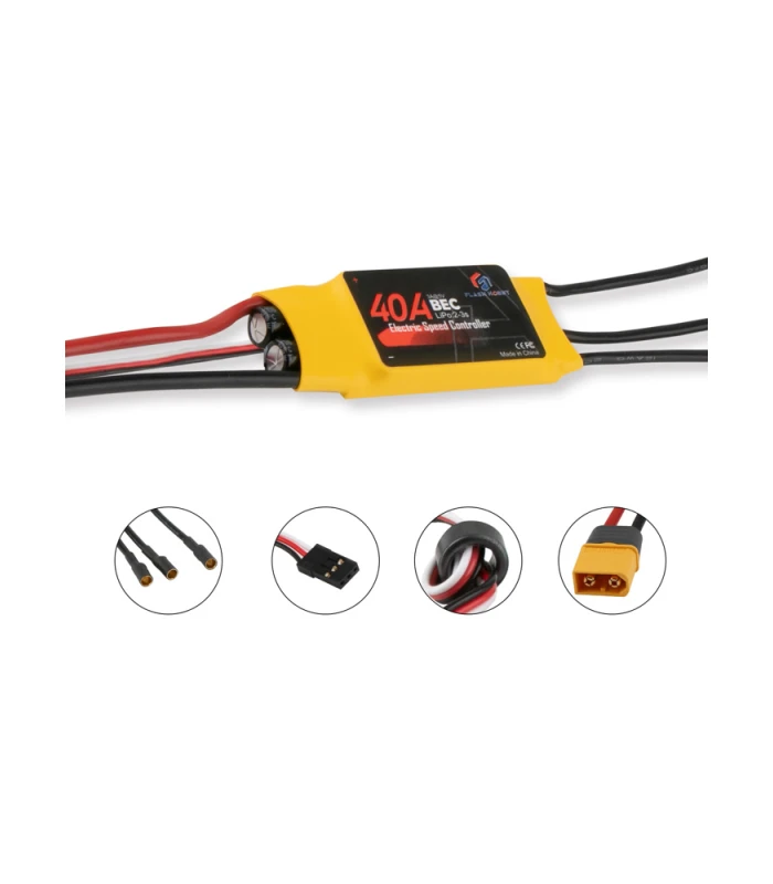 Flash Hobby Spaceman 40A 2-3S ESC with 3A 5V BEC - MB30040 - Image 2