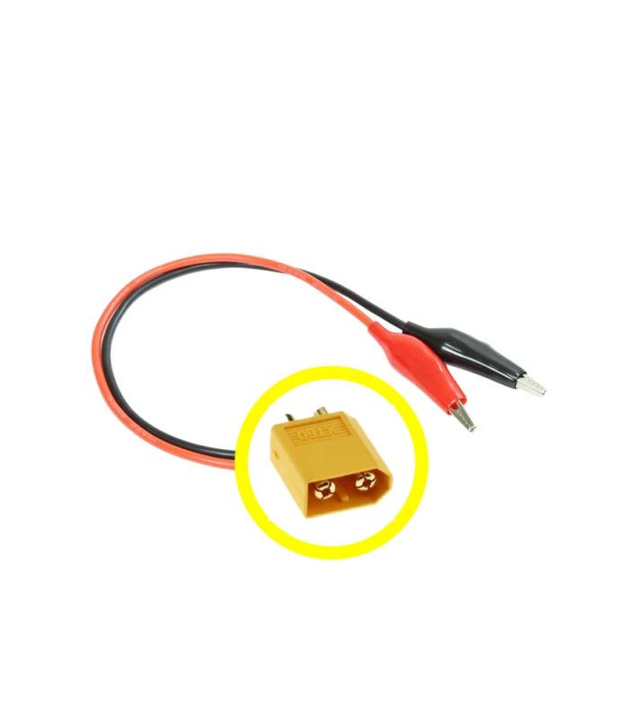 XT60 Male to Crocodile Clips Adapter Power Cable - Image 3
