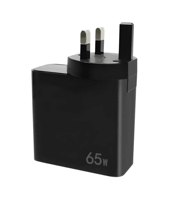 65W Dual Port USB PD Power Supply Wall Plug with 5A USB-C Cable - Image 1