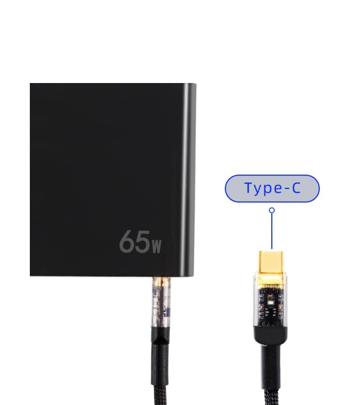 65W Dual Port USB PD Power Supply Wall Plug with 5A USB-C Cable - Image 2