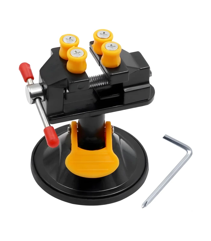 360 Degree Rotation Mini Table Bench Vice with Suction Cup - Image 4