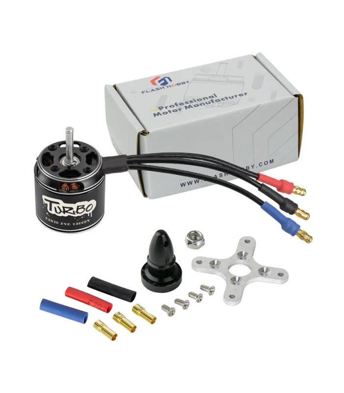 Flash Hobby D2830EVO (2212) Fixed Wing Outrunner Brushless Motor 3-4S 1300KV - Image 1