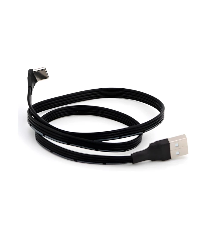 TBS Low-Profile 90 Degree USB Type-C to USB-A Male Data Cable - 50CM - Image 1