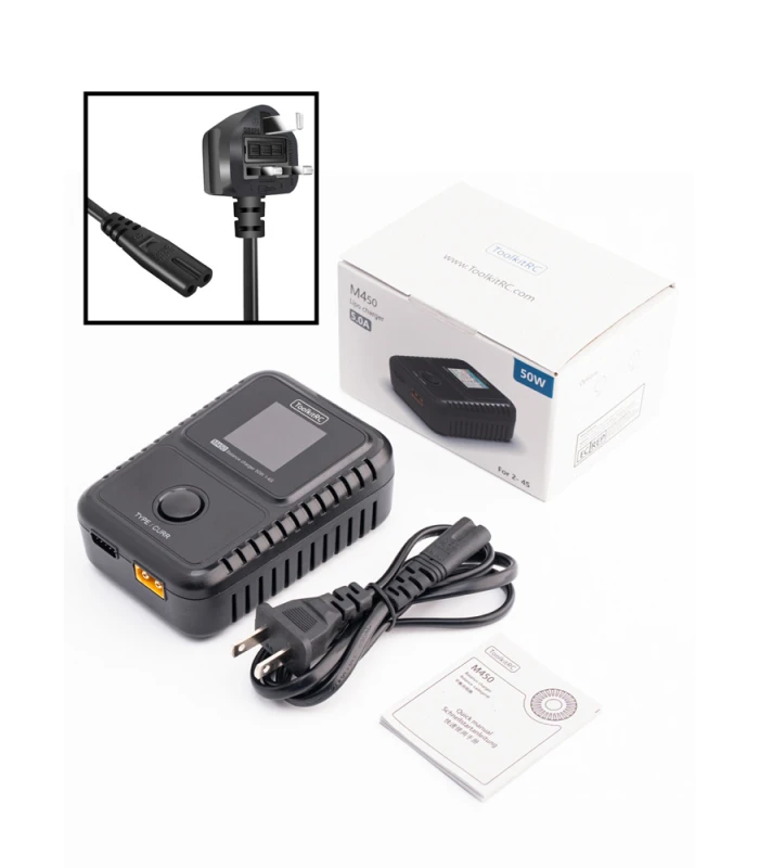 ToolkitRC M450 Compact AC 2-4S Battery Charger - Image 7