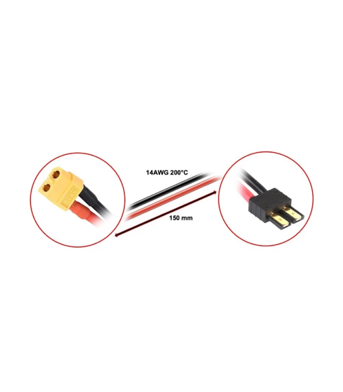 XT60 Female to Traxxas Male Adaptor Lead - Image 2
