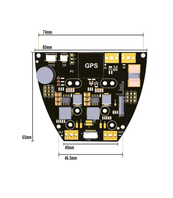 TBS Lucid Wing PDB 14S Power and Servo Distribution Board - Image 4