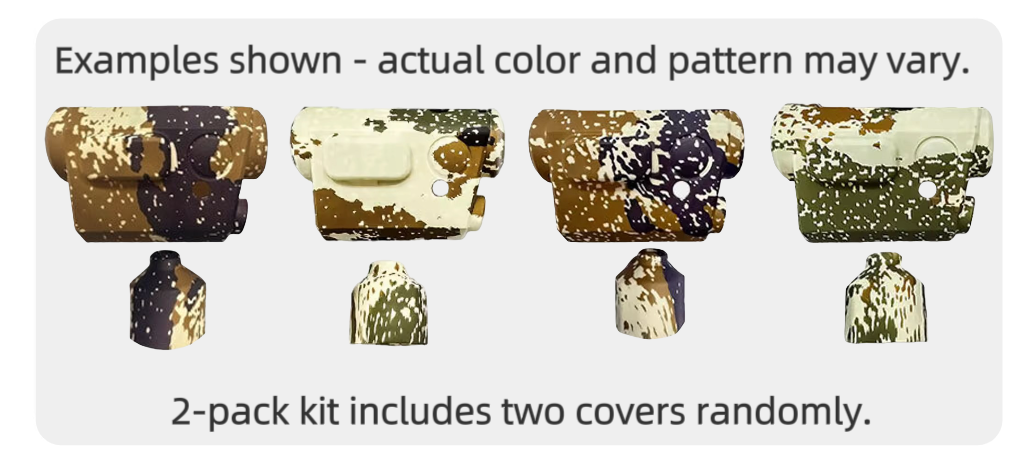 2 Pack Kit of Camouflage Rubber Protective Covers for Helmet Camera Helmet Camera 4K