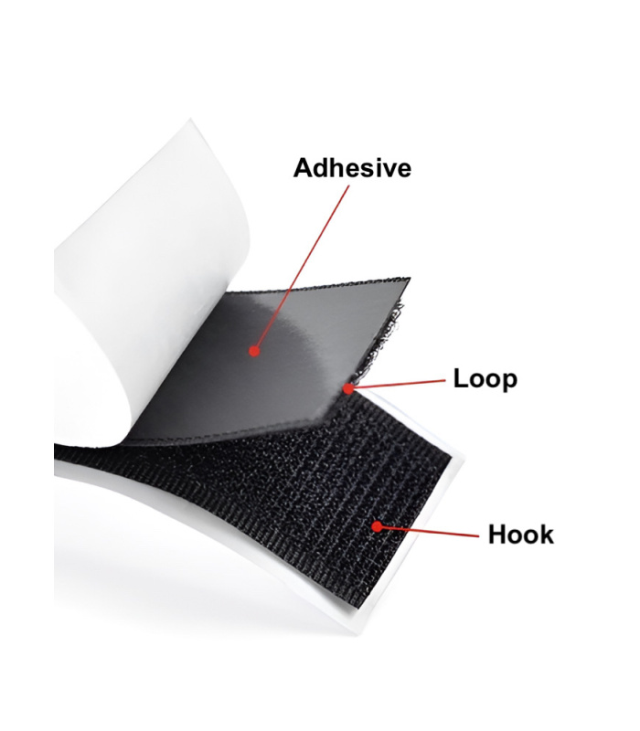 Adhesive Backed Nylon Velcro Strip 300mm - Image 3