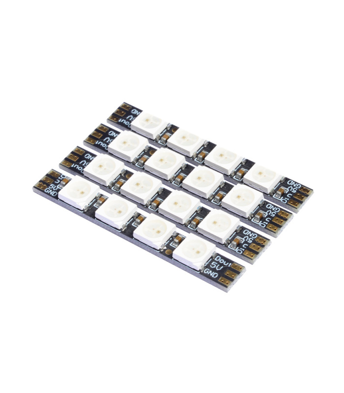 PandaRC WS2812 Programmable RGB LED (4 Pack with Cables) - Image 1