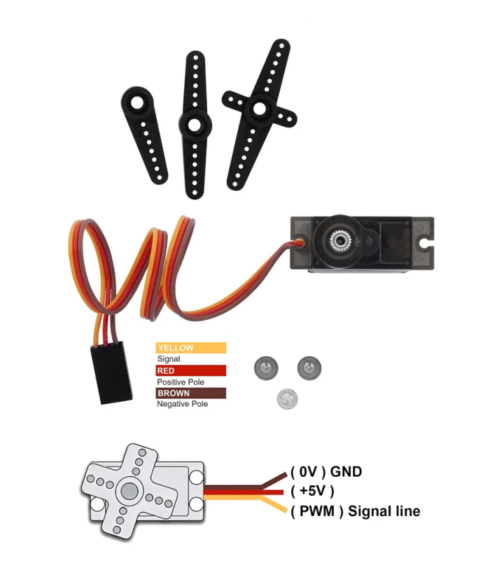 MG90S Metal-Gear Micro Servo 9G - 90° / 180° / 360° - Image 7
