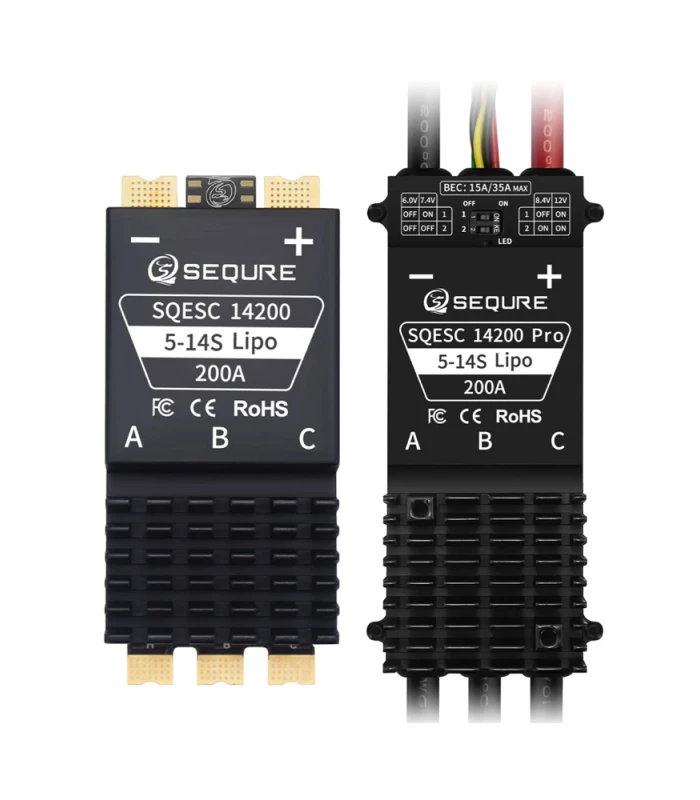 Sequre SQESC 14200 & 14200 Pro Brushless 200A ESC 5-14S BLHeli_32 / AM32 - Image 1