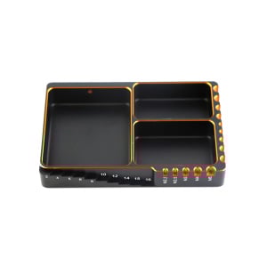3 Compartment Screw & Parts Storage Tray with Length and Diameter Measurement