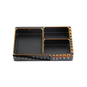 3 Compartment Screw & Parts Storage Tray with Length and Diameter Measurement
