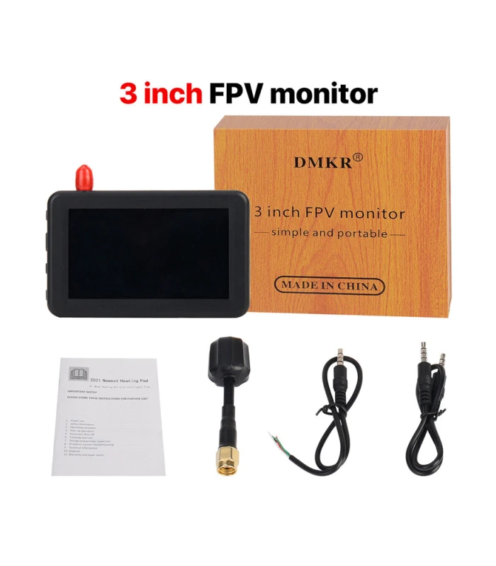 DMKR LS-5804 3 Inch All-in-One 5.8GHz 40CH FPV Monitor - Image 7