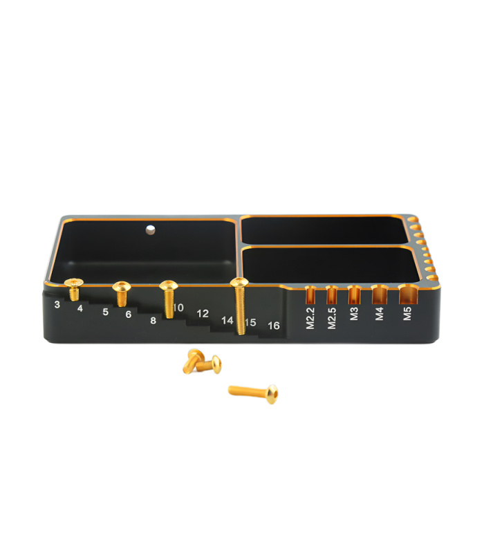 3 Compartment Screw & Parts Storage Tray with Length and Diameter Measurement - Image 2