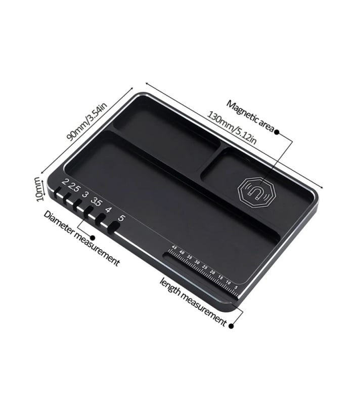 Magnetic Screw & Parts Storage Tray with Length and Diameter Measurement - Image 3