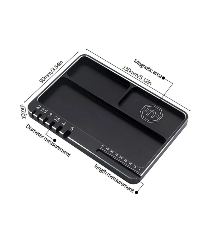 Magnetic Screw & Parts Storage Tray with Length and Diameter Measurement - Image 3