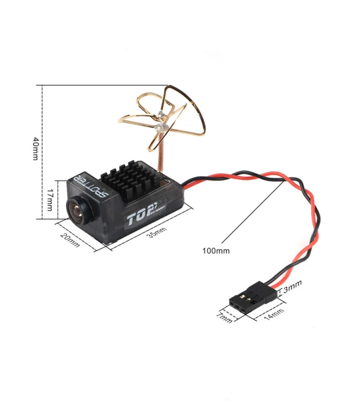 Spotter V2 Micro FPV All-in-One AIO Camera VTX 20mW / 200mW 40CH with OSD - Image 4