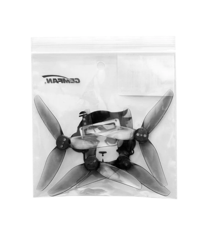 Gemfan Hurricane 3020 Tri-Blade Props T-mount 1.5mm Clear Gray - Image 2
