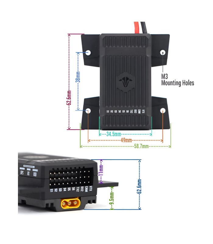 TBS Lucid Wing AIO Flight Controller ESC 2-6S 50A - Image 7