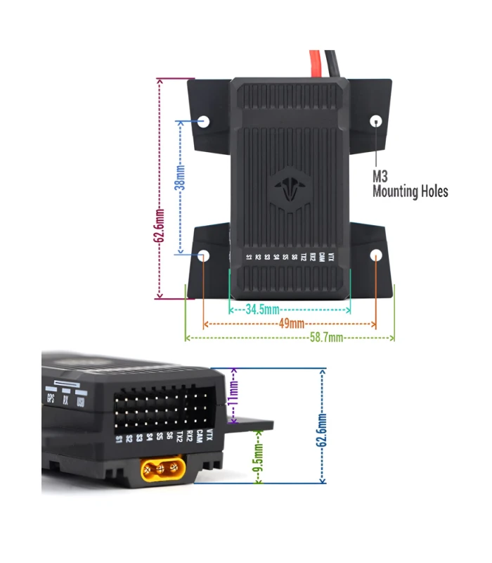 TBS Lucid Wing AIO Flight Controller ESC 2-6S 50A - Image 7