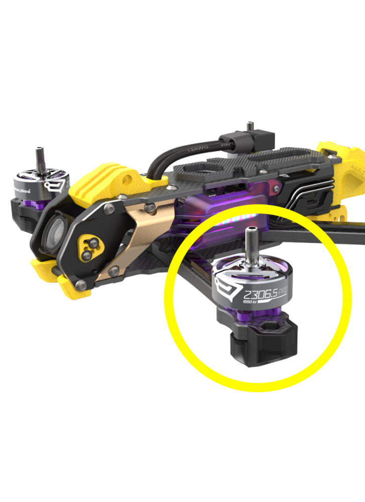 Moteur Sans Balais SpeedyBee 2306.5 PRO 1880KV Pour Drone FPV 12.7cm - Haute Vitesse, Couple élevé, Pour Mario5