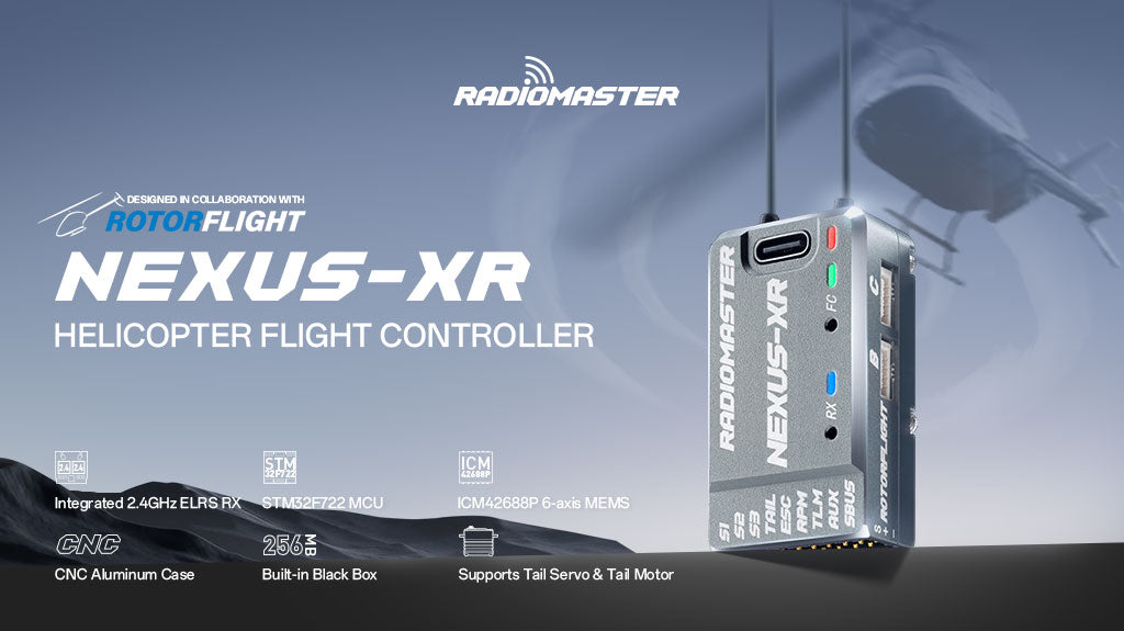 RadioMaster NEXUS-XR Helicopter Flight Controller Integrated 2.4GHz ExpressLRS Receiver 2 NEXUS XR