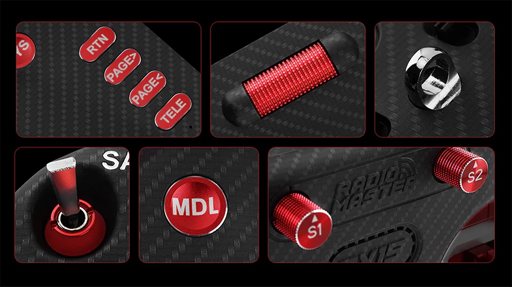 Radiomaster TX15 CNC Upgrade Parts Set 2 RM TX15 CNC Parts B