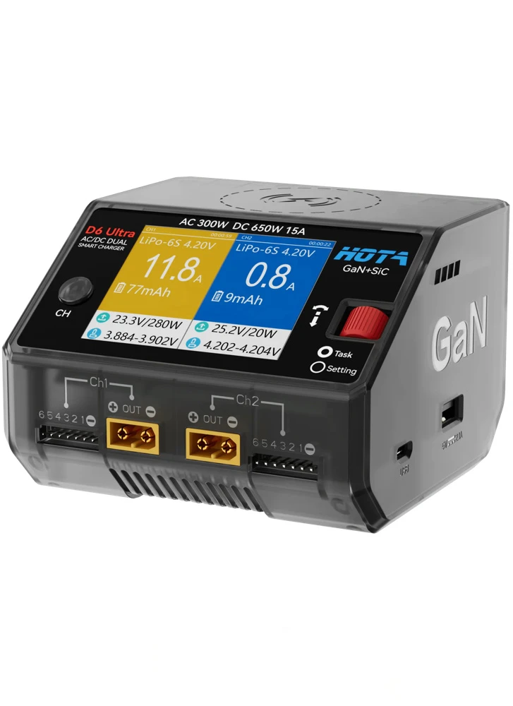 HOTA D6 Ultra HOTA D6 Ultra 650W AC/DC Dual Channel Charger - Image 1