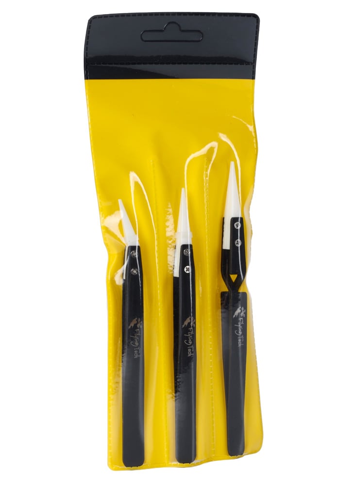Flying Tech 3 Piece Ceramic Tweezer Set